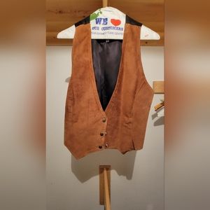 Tan suede vest